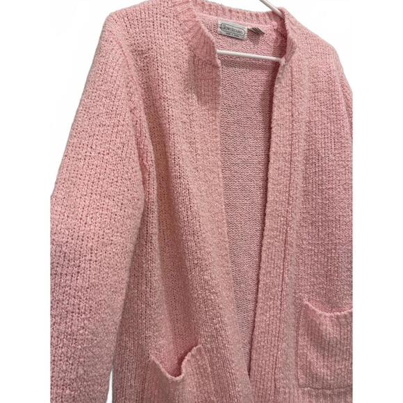 Vintage Townhouse Pink Open Cardigan Sweater, Women's Medium, Like New - Picture 2 of 5